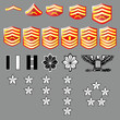 Marine Corps rank insignia for officers and enlisted - texture Marine Corps rank insignia for officers and enlisted - texture