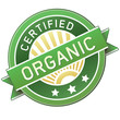 Certified organic food or product packaging label Certified organic food or product packaging label