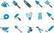 Vector icons pack - Blue Series, tool collection