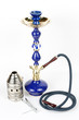 Blue hookah with accessories