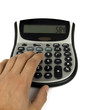 hand with calculator