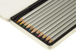 colored pencils in metal box