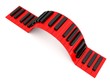 three dimensional rendering of wavy piano keys