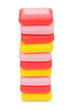 Stack of soap isolated on the white Stack of soap isolated on the white
