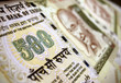 Closeup of five hundred rupee note