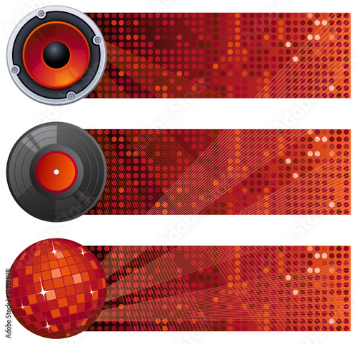 Vector: music banners music banners
