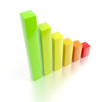 Colorful rising 3d bar chart Colorful rising 3d bar chart