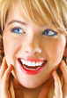 Smiling girl with white teeth