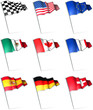 Flag pins