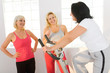Happy women at gym