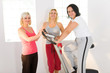 Elder women at gym