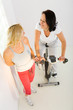 Two women at gym