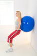 Exercising with fitness ball