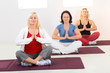 Women meditating
