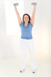 Woman with dumbbell