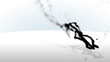 Loopable Black abstract shapes in 3d space Loopable Black abstract shapes in 3d space