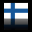 official flag of finland with shadow