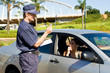 traffic cop at work