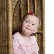 Toddler in big basket