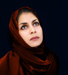 Photo: Arab girl in red scarf Arab girl in red scarf