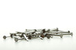 Nails on white background