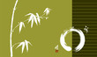 Zen circle and bamboo illustration Zen circle and bamboo illustration