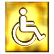 3D Golden Special Needs Sign