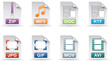 computer document file icons set one computer document file icons set one