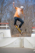 Skateboarder Jumping