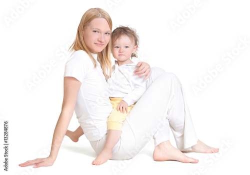 Photo: young mother and her baby young mother and her baby