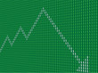 Dollar going down concept. Vector illustration