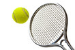 Tennis bal and racket