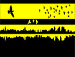Silhouette a city a vector