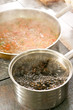 Sauses on a frying pan