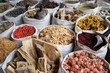 Spices in Market Stall, La Paz