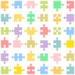 Jigsaw puzzle pieces of various shapes fitting each other Jigsaw puzzle pieces of various shapes fitting each other