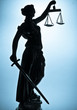 Statue of justice. Silhouette Statue of justice. Silhouette