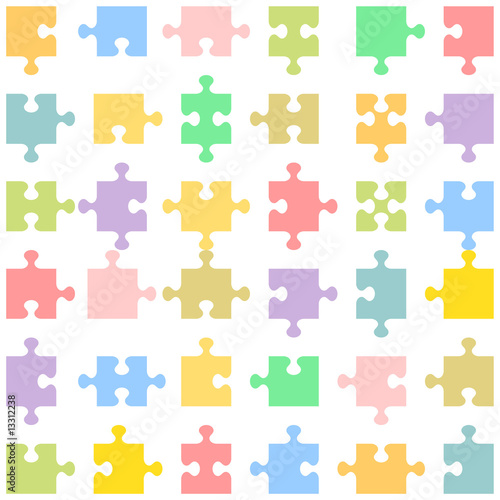 jigsaw puzzle template. Jigsaw puzzle pieces of