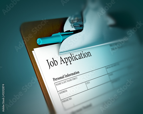 Photo: Clipboard with Job Application Clipboard with Job Application
