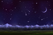 Alpine night panorama