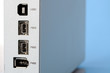 Computer ports on external hard drive Computer ports on external hard drive