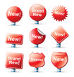 new red sign icons