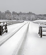 Snowy farm driveway Snowy farm driveway