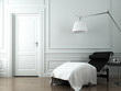 chaise lounge on white classic wall chaise lounge on white classic wall
