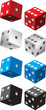 multiple colored pairs of dice