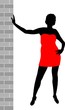 a woman in red dancer