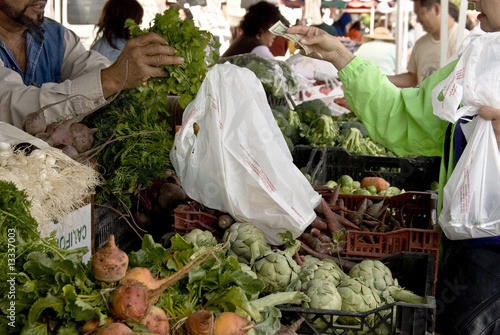 Photo: transaction at farmers market transaction at farmers market
