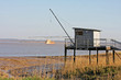 cabane de pêche sur la Gironde à Pauillac (33)