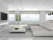 White interior of the stylish apartment White interior of the stylish apartment