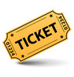 Yellow cinema ticket Yellow cinema ticket